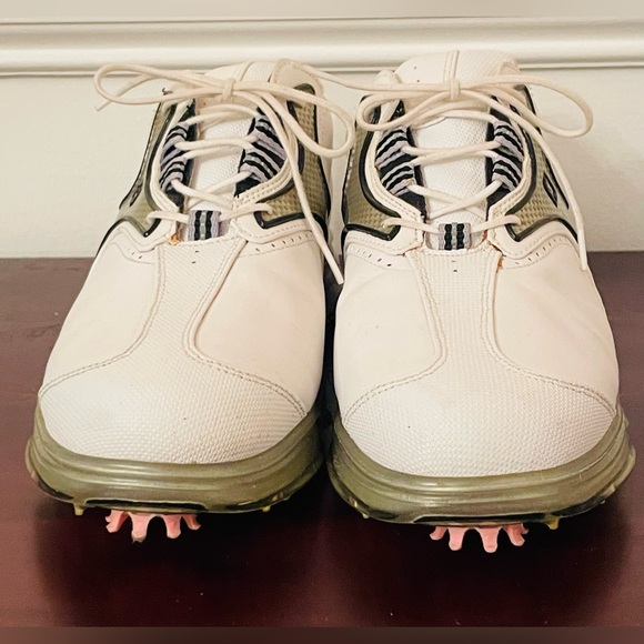 Men's FootJoy DryJoys Tour Golf Shoes White And Gold Size 8 Medium 99123 - Picture 3 of 8